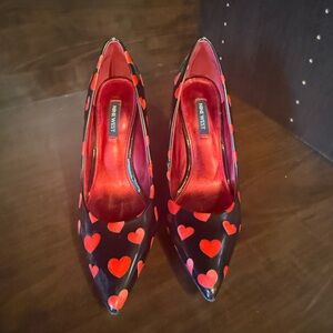 Valentine Heart Print Fresh Pointy Toe Pump